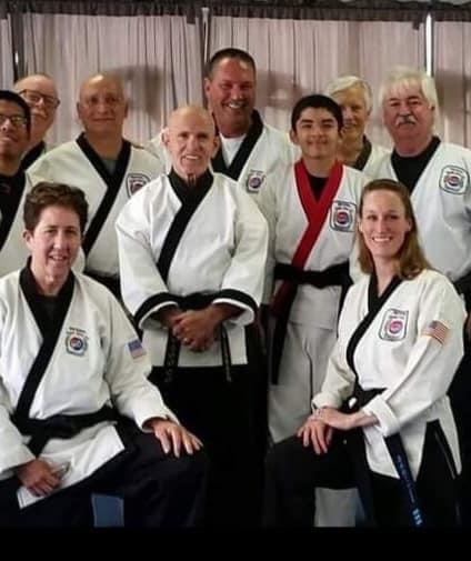 Martial arts black belt group photo